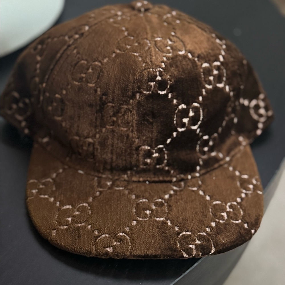 Gucci Dark Brown GG Pattern Hat